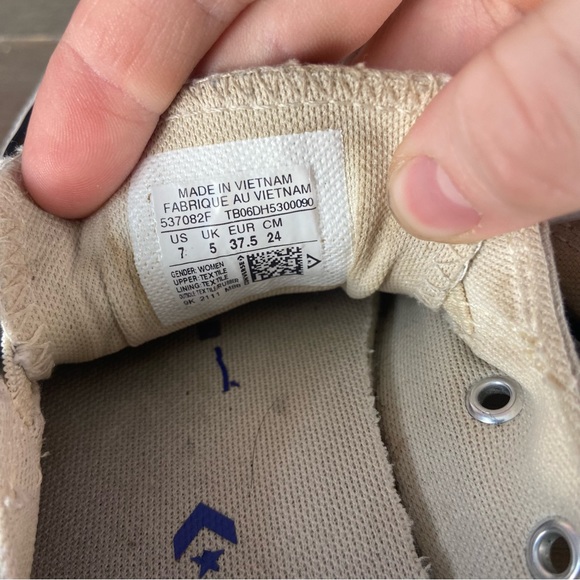 Converse all star chuck Taylor shoreline Women size 7 shoes gray slip on sneaker - Picture 8 of 8